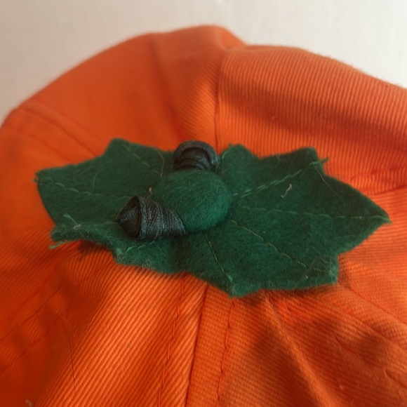 Glow in the dark hat jack-o’-lantern orange pumpkin cap Halloween kids one size - Picture 4 of 7